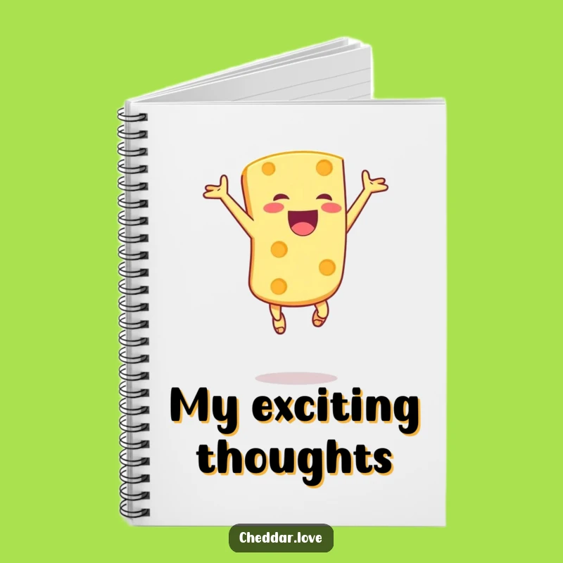 Funny Cheese Notebook: Joyful Leap - Hilarious Journal for Foodies