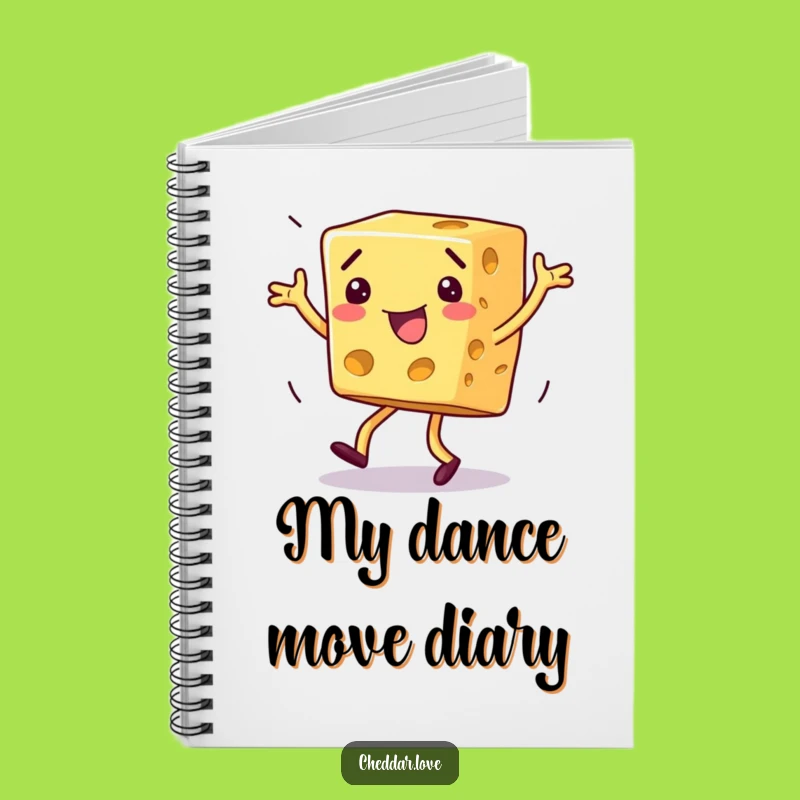 Funny Dancing Cheese Notebook - Dance Through Your Thoughts