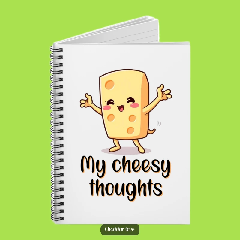 Funny Dramatic Cheese Pose Notebook - Capture Your Comedic Thoughts!
