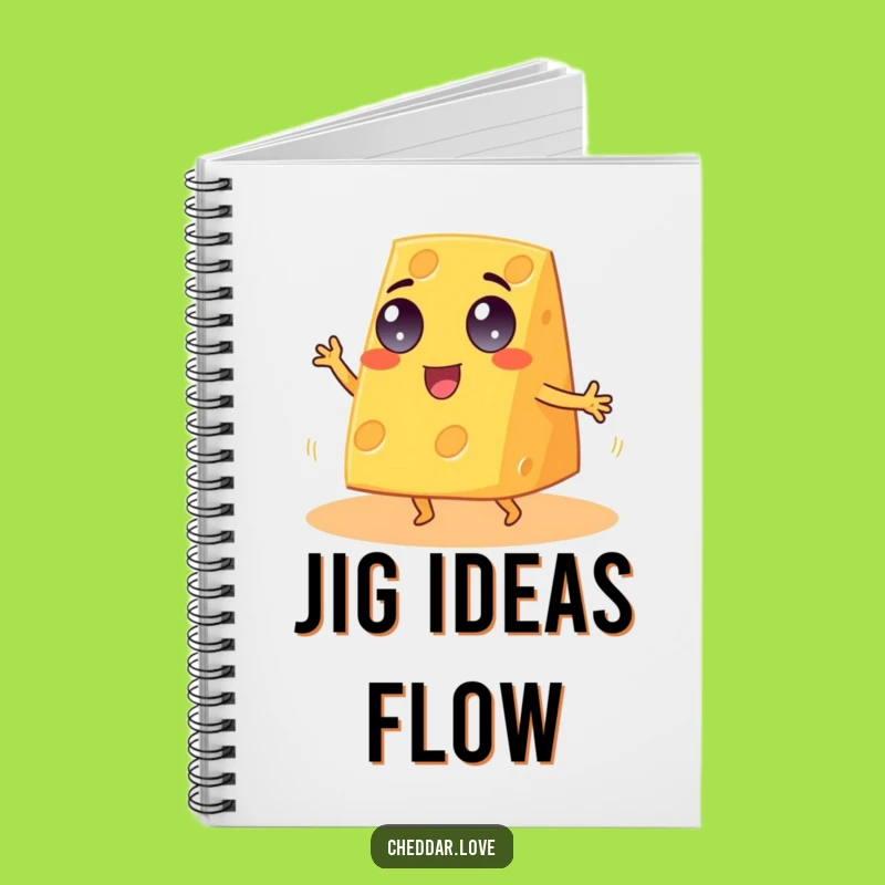 Funny Googly-Eyed Cheddar Cheese Jig Notebook - Hilarious Journal for Cheese Fans