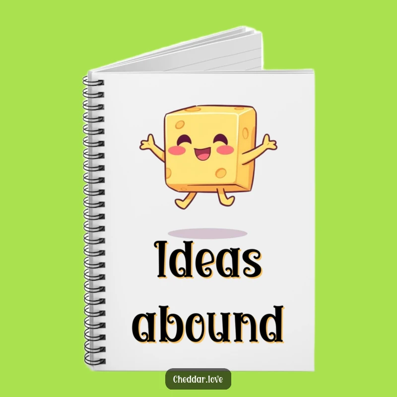 Funny Jumping Cheese Cube Notebook - Capture Your Energetic Ideas!