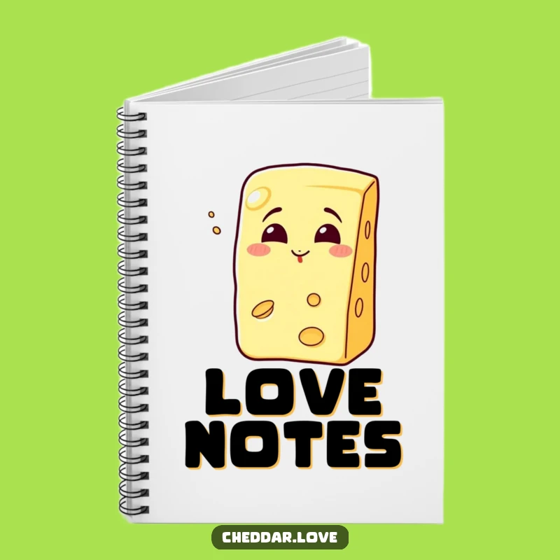 Funny Kissing Cheese Wedge Notebook - Jot Down Sweet & Cheesy Notes!