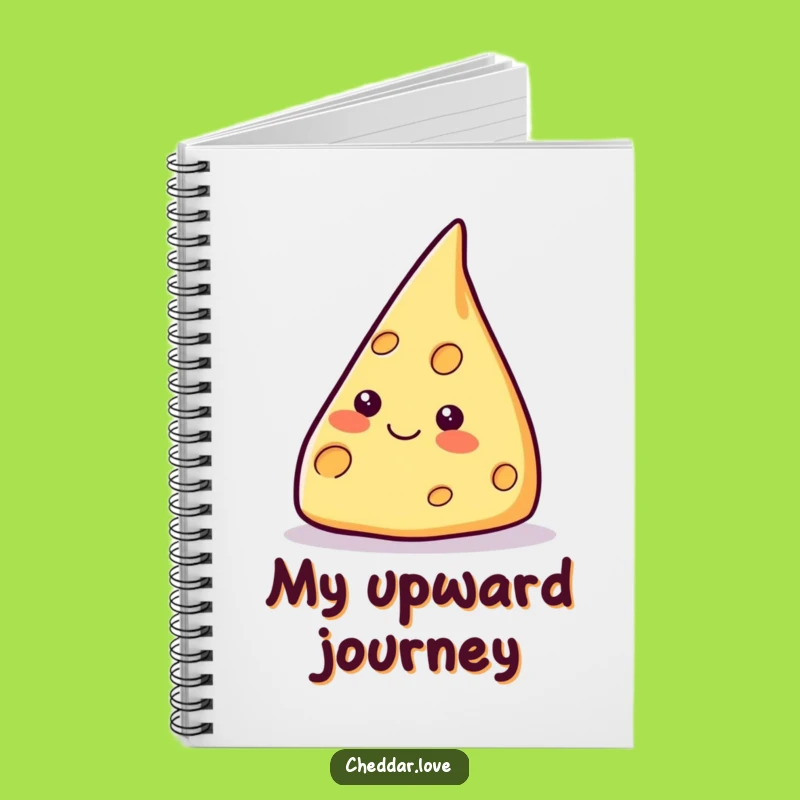 Funny Pointing Cheese Wedge Notebook - Jot Down Your Goals