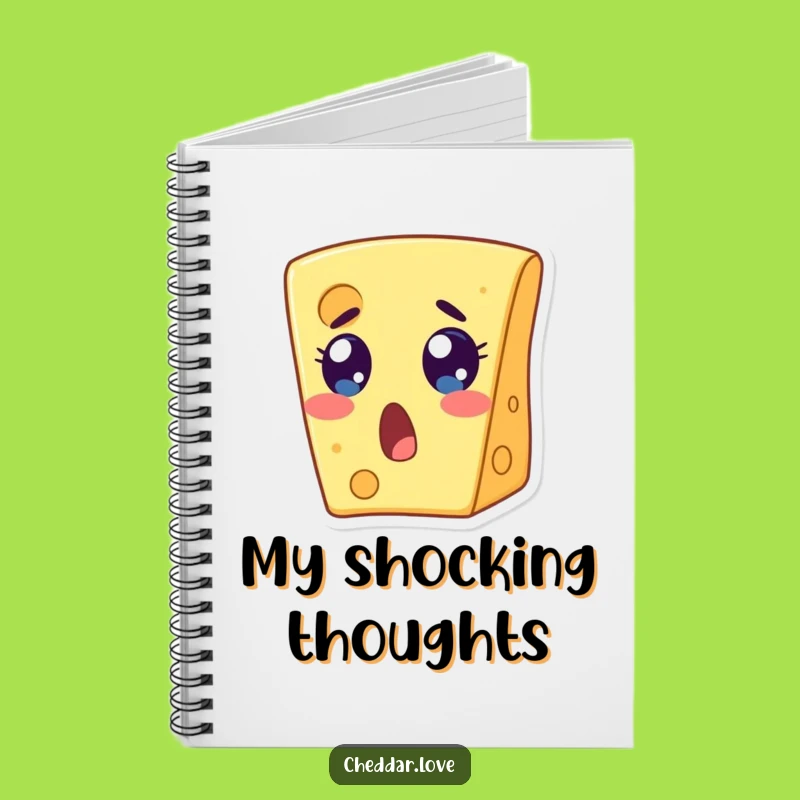 Funny Surprised Cheese Slice Notebook: Jot Down Your Reactions with Humor!