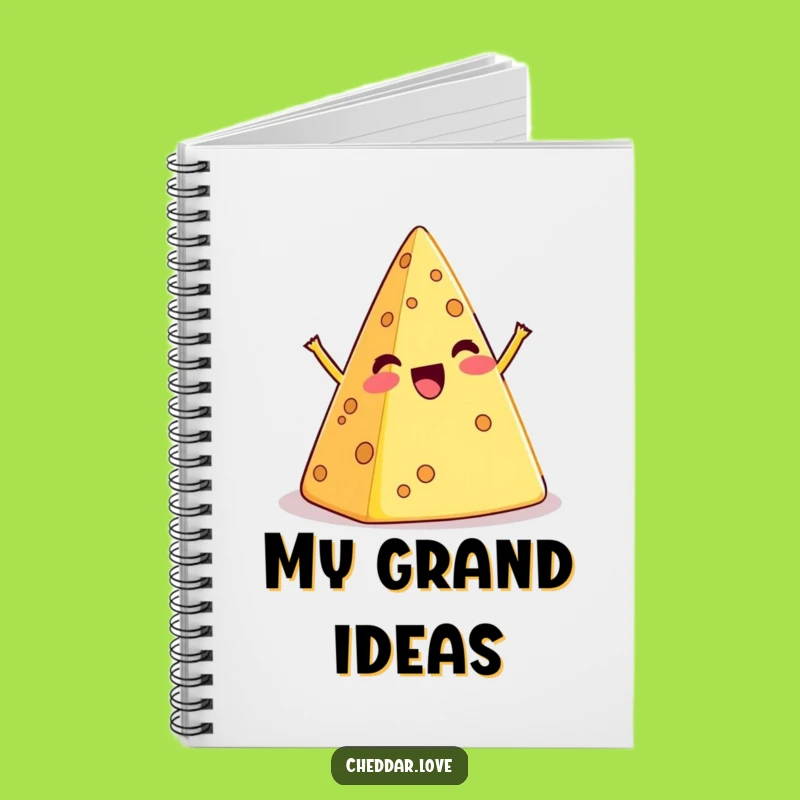 Funny Wobbly Cheese Pyramid Notebook - Jot Down Ideas with Hilarious Dairy Flair
