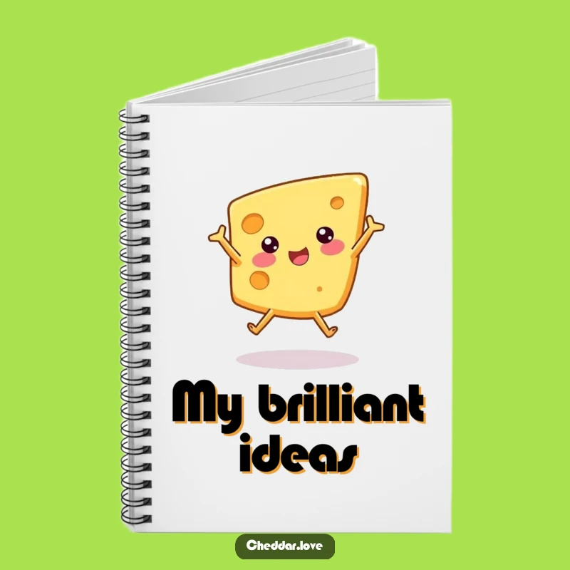 Funny Cheese Cartwheel Notebook: Jot Down Ideas with Hilarious Dairy-Themed Fun