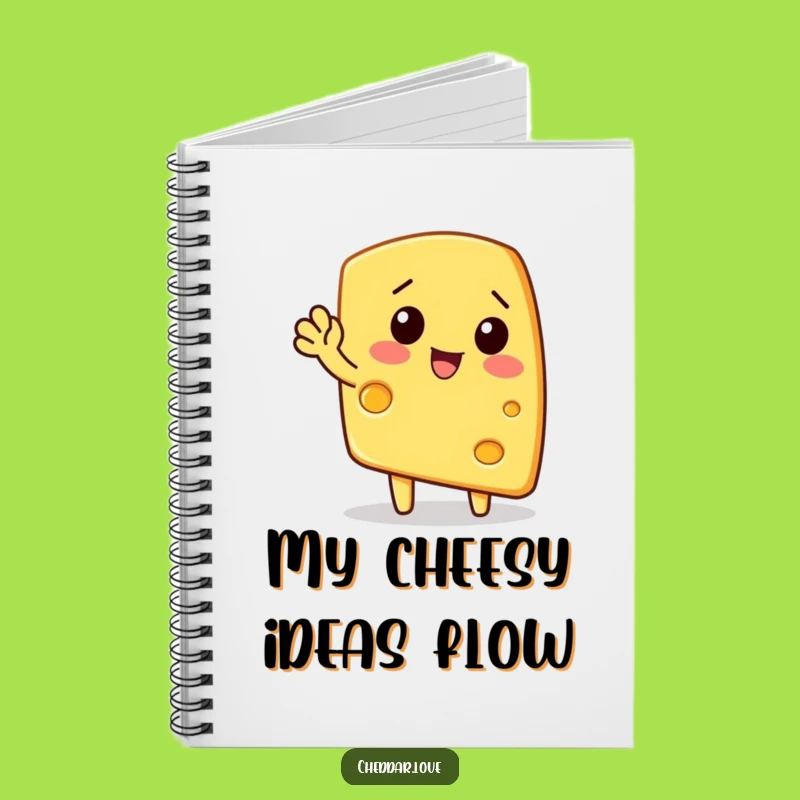 Funny Waving Cheese Wedge Notebook: Hilarious Journal for Notes and Cheesy Ideas