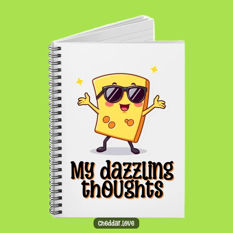 Funny Disco Cheese Notebook: Jot Down Notes with Groovy Dairy Fun