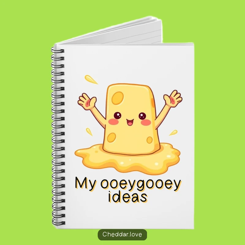 Funny Melted Cheese Notebook: Jot Down Ideas with Gooey Enthusiasm