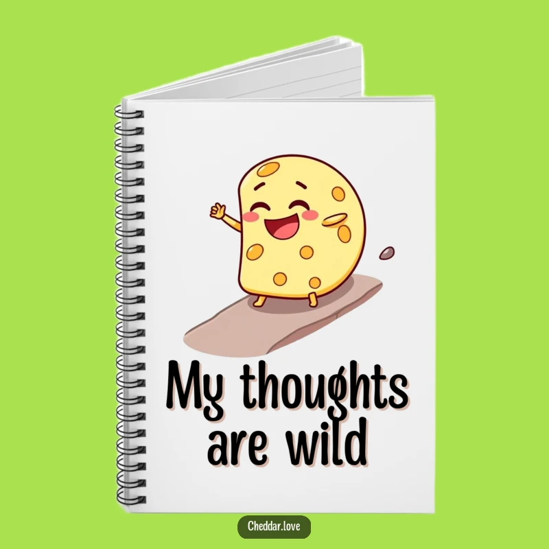 Funny Cheese Wheel Notebook: Jot Down Ideas with Downhill Energy - Gift!