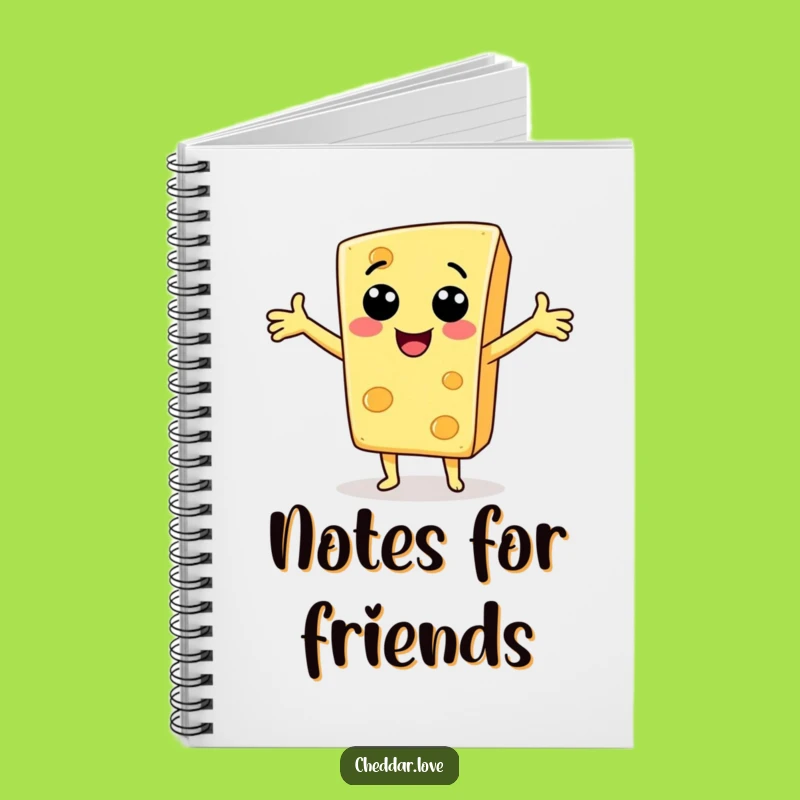 Funny Cheese Slice Notebook - Greeting Notes, Perfect Funny Gift