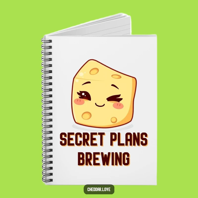Funny Winking Cheese Notebook: Jot Down Secrets, Great Humorous Gift!