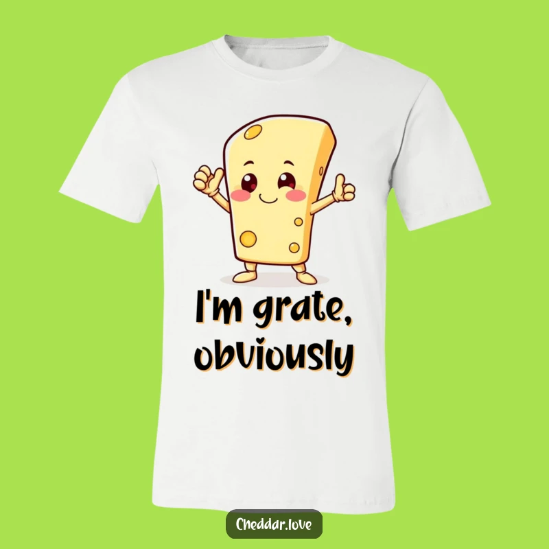 Funny Happy Cheese Hero T-Shirt - Whimsical Character Apparel