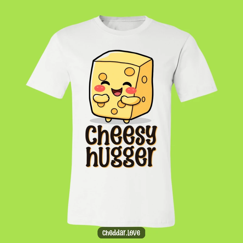 Funny Happy Cheese Slice Hug T-Shirt, Hilarious Gift for Cheese Lovers