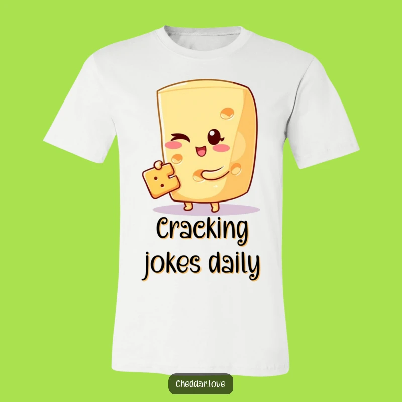 Funny Winking Cheese Tee: Snack Attack Style With A Smile