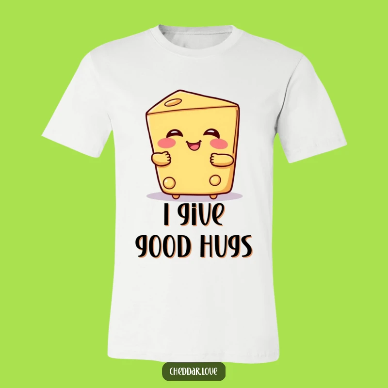 Funny Hugging Cheese T-Shirt: Cheesy embrace design, a heartwarming and funny gift!