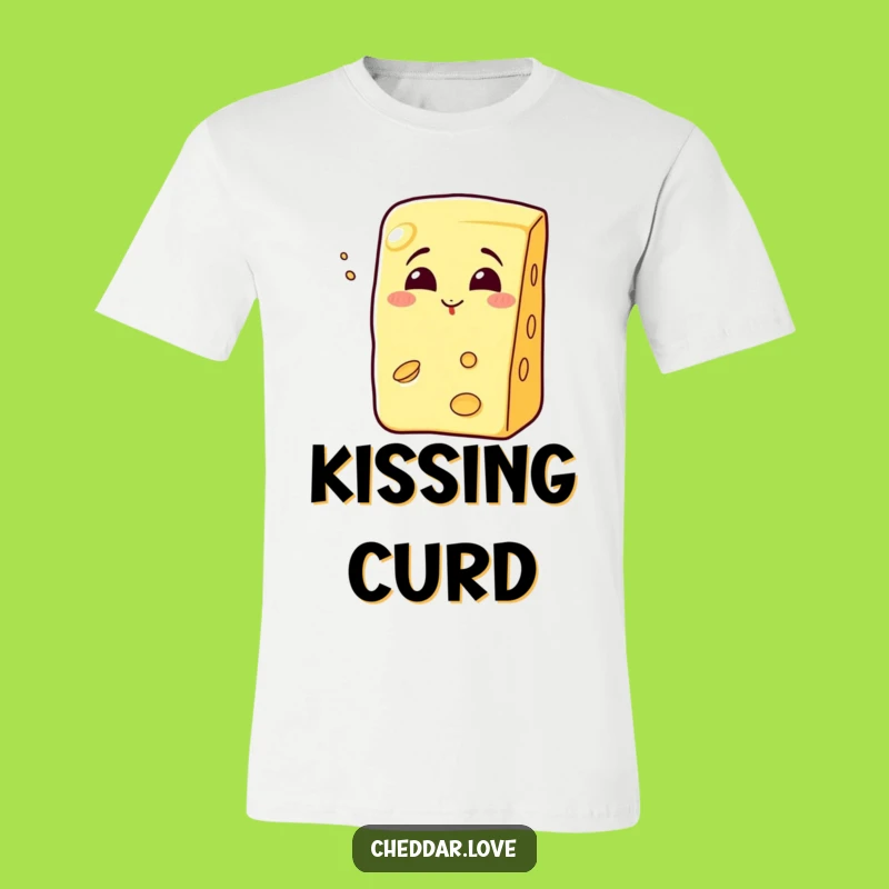 Funny Kissing Cheese Wedge T-Shirt - Wear Your Cheesy Affection!