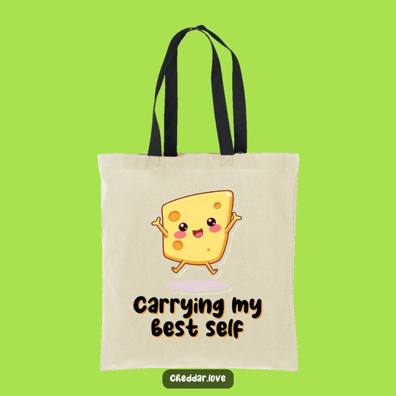 Funny Cheese Cartwheel Tote Bag: Carry Your Essentials with Cheesy, Hilarious Style