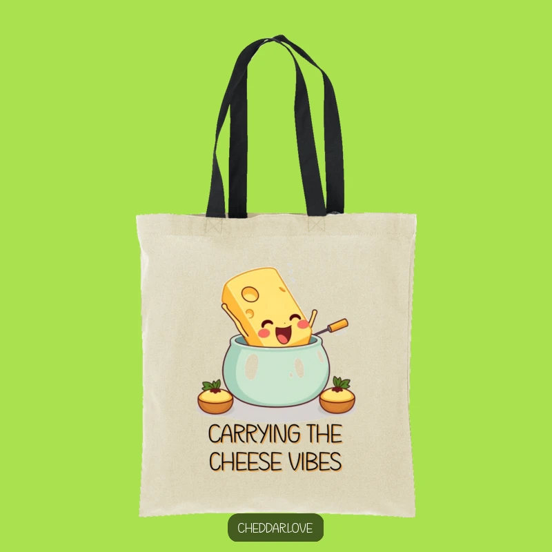 Funny Cheese Fondue Tote Bag: Carry Your Essentials with Cheesy Style