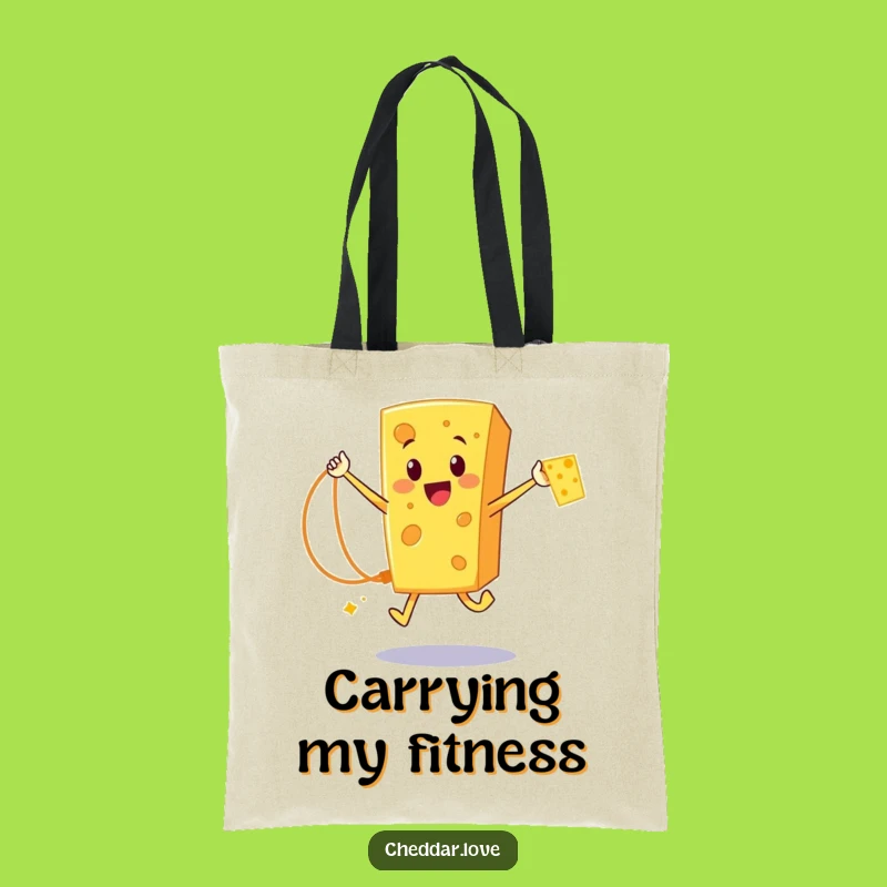 Funny Cheddar Cheese Rope Jumper Tote Bag: Spacious & Hilarious Cartoon Accessory