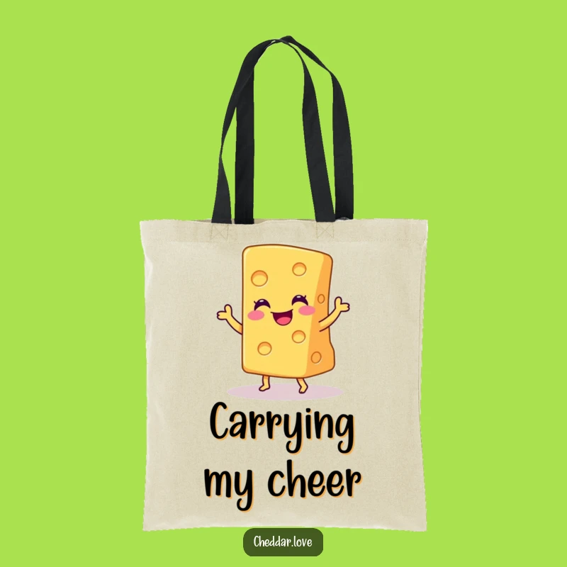 Funny Cheddar Dance Tote Bag: Carry Your Joyful Moves!