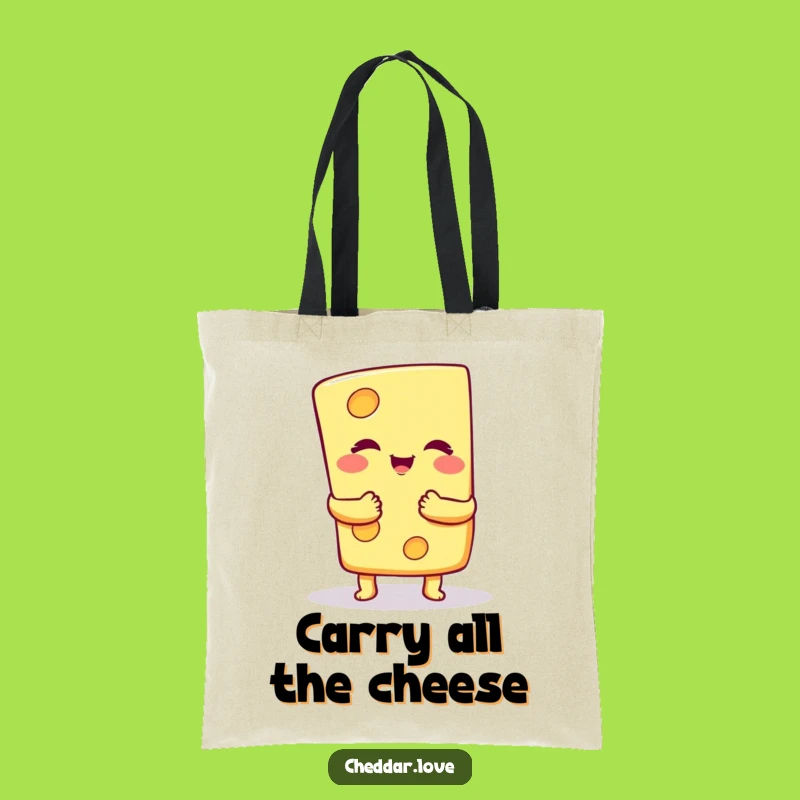 Funny Cheese Hug Tote Bag: Carry Your Essentials with a Cheesy, Hilarious Embrace - Perfect!