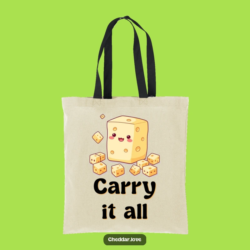 Funny Cheese Juggling Tote Bag: Carry Your World with Hilarious Dairy Style