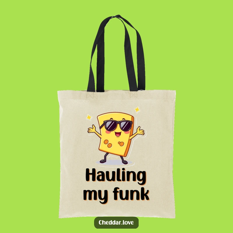 Funny Disco Cheese Tote Bag: Carry Your Grooves with Hilarious Style