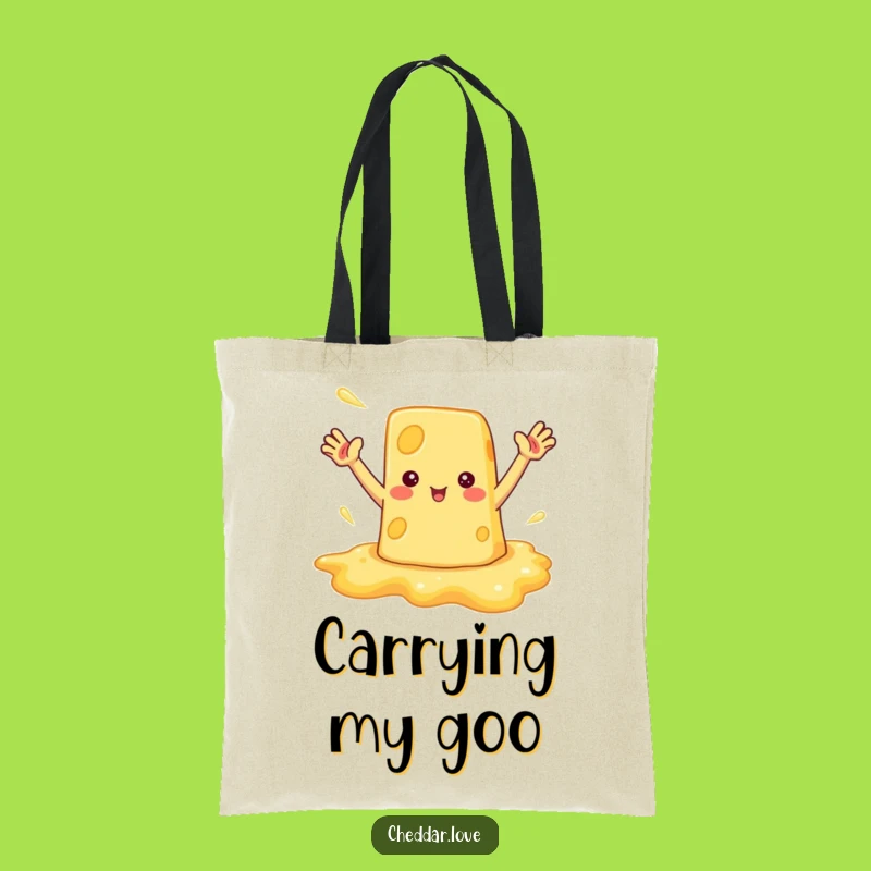 Funny Melted Cheese Tote Bag: Carry Your Enthusiasm with Hilarious Style