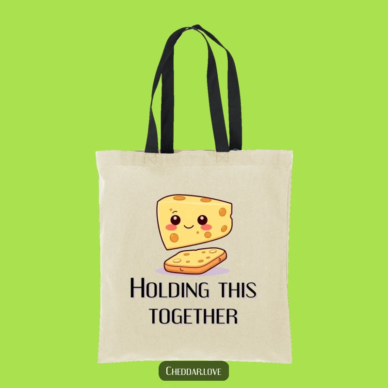 Funny Cheese Tote Bag: Cracker Balancer, Perfect Shopping Gift