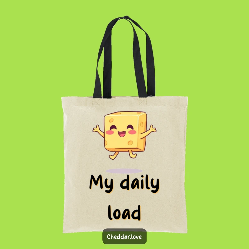 Funny Jumping Cheese Cube Tote Bag - Carry Your Fun On The Go!